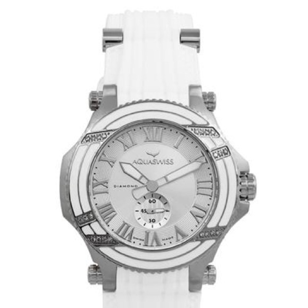 Aqua Swiss made in Switzerland diamond bezel